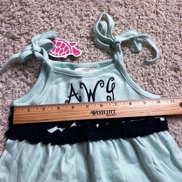 GIRLS LOLLY WOLLY DOODLE SUN TOP MONOGRAMMED WITH “AWG” SIZE 2/3 NWT - Picture 8 of 10
